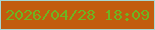 文字の大きさ：4、枠の色：a8d7d2、背景の色：c25c0e、文字の色：6eb421 無料ブログパーツのブログ時計