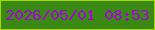 文字の大きさ：2、枠の色：a8d802、背景の色：398914、文字の色：a604d2 無料ブログパーツのブログ時計