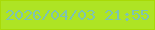 文字の大きさ：5、枠の色：a8da07、背景の色：aee424、文字の色：7ec3b1 無料ブログパーツのブログ時計