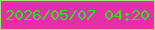 文字の大きさ：4、枠の色：a8da90、背景の色：e82ea7、文字の色：2be11f 無料ブログパーツのブログ時計