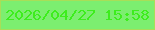 文字の大きさ：2、枠の色：a8de58、背景の色：7cee70、文字の色：3ded1d 無料ブログパーツのブログ時計