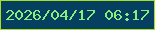 文字の大きさ：3、枠の色：a8e020、背景の色：064060、文字の色：88ee7e 無料ブログパーツのブログ時計