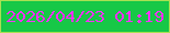 文字の大きさ：5、枠の色：a8e053、背景の色：17c847、文字の色：f535f7 無料ブログパーツのブログ時計
