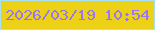 文字の大きさ：2、枠の色：a8e1f2、背景の色：edd116、文字の色：9778f1 無料ブログパーツのブログ時計