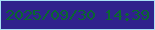 文字の大きさ：2、枠の色：a8e1f5、背景の色：2f228c、文字の色：0a6630 無料ブログパーツのブログ時計