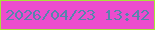 文字の大きさ：1、枠の色：a8e239、背景の色：ec4ccd、文字の色：5785ad 無料ブログパーツのブログ時計