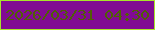 文字の大きさ：3、枠の色：a8e52b、背景の色：810b93、文字の色：505f05 無料ブログパーツのブログ時計