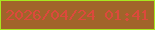 文字の大きさ：3、枠の色：a8e620、背景の色：a1642a、文字の色：dc493c 無料ブログパーツのブログ時計