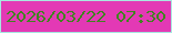 文字の大きさ：3、枠の色：a8e7e0、背景の色：e339b5、文字の色：408420 無料ブログパーツのブログ時計