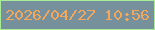 文字の大きさ：2、枠の色：a8ec98、背景の色：76919c、文字の色：f1a85c 無料ブログパーツのブログ時計