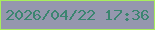 文字の大きさ：5、枠の色：a8ee5d、背景の色：9597ae、文字の色：3b8570 無料ブログパーツのブログ時計