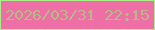 文字の大きさ：1、枠の色：a8ef88、背景の色：ee6fa6、文字の色：b4bc83 無料ブログパーツのブログ時計