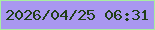 文字の大きさ：2、枠の色：a8efa1、背景の色：a997f0、文字の色：203f17 無料ブログパーツのブログ時計