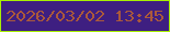 文字の大きさ：3、枠の色：a8f003、背景の色：3e1f81、文字の色：aa593b 無料ブログパーツのブログ時計