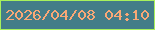 文字の大きさ：1、枠の色：a8f15c、背景の色：437d88、文字の色：faa876 無料ブログパーツのブログ時計