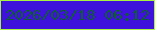 文字の大きさ：5、枠の色：a8f33f、背景の色：3e12db、文字の色：0d5c35 無料ブログパーツのブログ時計