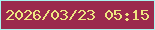 文字の大きさ：4、枠の色：a8f3ef、背景の色：9b294d、文字の色：eee681 無料ブログパーツのブログ時計