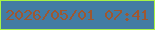 文字の大きさ：1、枠の色：a8f446、背景の色：437ca3、文字の色：9f572f 無料ブログパーツのブログ時計