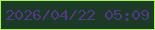 文字の大きさ：1、枠の色：a8f459、背景の色：1c3b26、文字の色：523783 無料ブログパーツのブログ時計