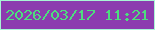 文字の大きさ：5、枠の色：a8f4d5、背景の色：8c3baf、文字の色：4dde7e 無料ブログパーツのブログ時計