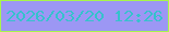 文字の大きさ：5、枠の色：a8f64c、背景の色：9c97f4、文字の色：35c2cc 無料ブログパーツのブログ時計