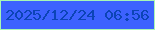 文字の大きさ：4、枠の色：a8f6b4、背景の色：3d62fe、文字の色：0c44b6 無料ブログパーツのブログ時計