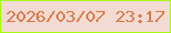 文字の大きさ：5、枠の色：a8f812、背景の色：f1dbd3、文字の色：db7a48 無料ブログパーツのブログ時計