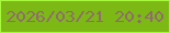 文字の大きさ：2、枠の色：a8f840、背景の色：7db914、文字の色：8f6c6e 無料ブログパーツのブログ時計