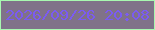 文字の大きさ：1、枠の色：a8f8b0、背景の色：807289、文字の色：7b5bf1 無料ブログパーツのブログ時計