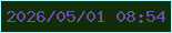 文字の大きさ：5、枠の色：a8faf7、背景の色：112d09、文字の色：6850a4 無料ブログパーツのブログ時計