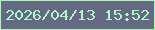 文字の大きさ：5、枠の色：a8fbab、背景の色：666984、文字の色：abfac3 無料ブログパーツのブログ時計