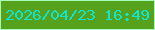 文字の大きさ：3、枠の色：a8fbb8、背景の色：57a21d、文字の色：0fe6d2 無料ブログパーツのブログ時計