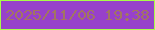文字の大きさ：2、枠の色：a8fc48、背景の色：9741ca、文字の色：a27562 無料ブログパーツのブログ時計