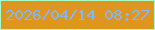 文字の大きさ：5、枠の色：a8fcc6、背景の色：de961e、文字の色：83b7f6 無料ブログパーツのブログ時計