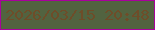 文字の大きさ：1、枠の色：a9019c、背景の色：526340、文字の色：6e4d29 無料ブログパーツのブログ時計