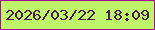 文字の大きさ：2、枠の色：a90a9e、背景の色：bef469、文字の色：4b1d4f 無料ブログパーツのブログ時計