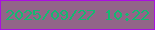 文字の大きさ：3、枠の色：a911df、背景の色：926588、文字の色：14b971 無料ブログパーツのブログ時計