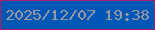 文字の大きさ：3、枠の色：a91d6d、背景の色：0057b5、文字の色：9b98a2 無料ブログパーツのブログ時計