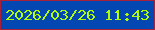 文字の大きさ：3、枠の色：a92138、背景の色：0247b2、文字の色：affb08 無料ブログパーツのブログ時計