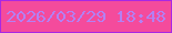 文字の大きさ：3、枠の色：a928e3、背景の色：f44b9c、文字の色：b480f3 無料ブログパーツのブログ時計