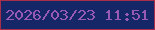文字の大きさ：2、枠の色：a92e49、背景の色：152767、文字の色：9959b7 無料ブログパーツのブログ時計