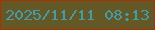 文字の大きさ：5、枠の色：a93202、背景の色：635826、文字の色：459ba8 無料ブログパーツのブログ時計