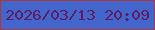 文字の大きさ：3、枠の色：a9393e、背景の色：4366cc、文字の色：601c62 無料ブログパーツのブログ時計