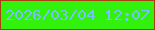文字の大きさ：2、枠の色：a93e13、背景の色：31f10d、文字の色：78c0fe 無料ブログパーツのブログ時計