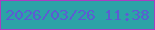 文字の大きさ：1、枠の色：a93ec1、背景の色：2ca3a7、文字の色：5c5cd2 無料ブログパーツのブログ時計