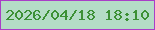 文字の大きさ：4、枠の色：a93ec7、背景の色：b4dcc6、文字の色：3c9035 無料ブログパーツのブログ時計