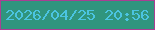 文字の大きさ：3、枠の色：a93f93、背景の色：30957e、文字の色：4bc4e1 無料ブログパーツのブログ時計