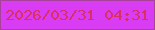 文字の大きさ：3、枠の色：a94099、背景の色：d83df4、文字の色：d92e66 無料ブログパーツのブログ時計