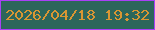 文字の大きさ：1、枠の色：a940f6、背景の色：2c665b、文字の色：d99633 無料ブログパーツのブログ時計