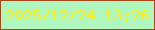 文字の大きさ：5、枠の色：a94318、背景の色：b0f6bf、文字の色：ffed10 無料ブログパーツのブログ時計